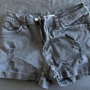 Fashion Nova Charcoal Distressed Jean Shorts